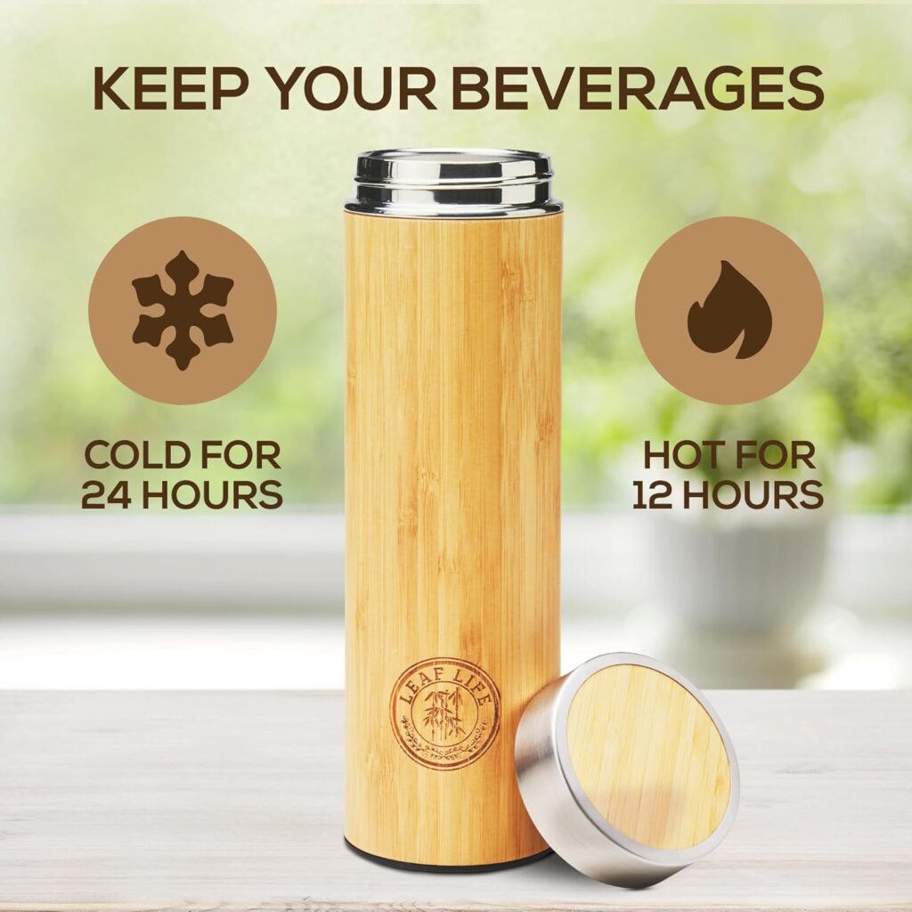 LeafLife Premium Bamboo Tea and Water Bottle